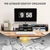 71una63dfmL._AC_SL1500_.jpg OPNICE Desk Organizers and Accessories, Dual Monitor Stand Riser with Drawer and 2 Pen Holders, Desk Shelf Metal Computer Racks for Office Workspace Organizers, Desktop Organization (Black Metal)
