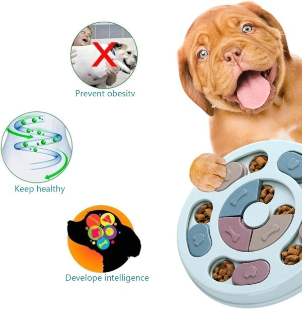 71uqLWrG19L._AC_SL1500_.jpg DR CATCH Dog Puzzle,Dogs Food Toys for IQ Training & Mental Enrichment,Dog Treat Puzzle(Blue)