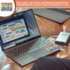 Synerlogic Word/Excel Windows Shortcut Sticker | Reference Guide Keyboard Shortcuts | Work from Home Essentials | Excel Shortcuts Cheat Sheet Laminated Vinyl (Rainbow/Small)