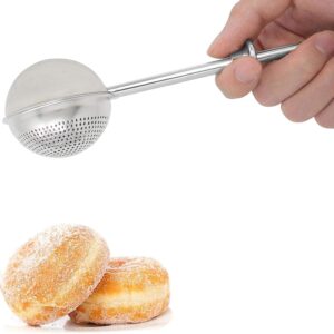 71vUpgwjpaL._AC_SL1500_.jpg HULISEN Flour Duster for Baking, One-Handed Operation, 304 Stainless Steel Powdered Sugar Shaker Duster, Pick Up and Dust Flour Sifter, Gift Package