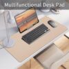 71ve8AiVoBL._AC_SL1500_.jpg Leather Desk Pad, Mouse Pad, Non-Slip Desk Protector Mat, Leather Desk Blotter, Computer Desk Pad, Waterproof Desk Mat for Office Home Decor - Beige (31.5×15.7 Inches)
