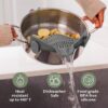 71vju6R3bUL._AC_SL1500_.jpg Kitchen Gizmo Snap N' Strain - Silicone Pasta Strainer Clip-On for Pots and Pans - Heat Resistant Colander for Vegetables and Noodles - Kitchen Gadgets for Cooking - Space-Saving Design - Gray