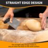 ALLTOP Bench Scraper & Chopper for Kitchen - Ideal Baking Essential Utensil,Stainless Steel Pastry/Dough/Food Cutter Tool for Cake Pizza Bread,Cooking - 1 Pack,Black