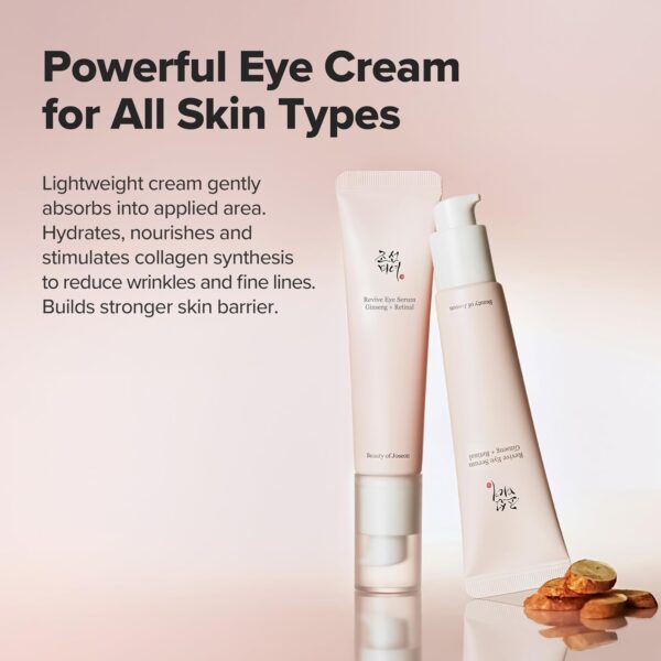 71wIKrLhXyL._SL1500_.jpg Beauty of Joseon Revive Eye Serum with Retinal Niacinamide Correction for Puffy Eye Bags Fine Lines Dark Circles Wrinkles, Korean Skin Care 30ml, 1.01 fl.oz