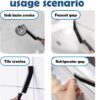 Betanull Crevice Cleaning Brush Set, Multi-Purpose Hard Bristle Brushes for Deep Cleaning Kitchen, Bathroom, Grout, Sink, Cup, Teapot, Bottle, Blender, Corners, Tight Spaces & More