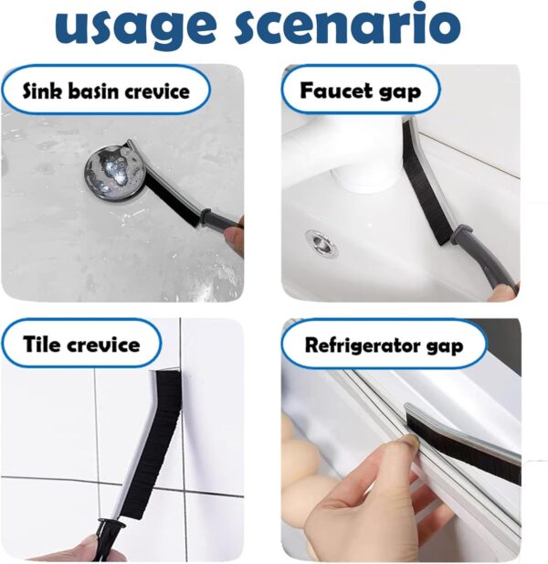 Betanull Crevice Cleaning Brush Set, Multi-Purpose Hard Bristle Brushes for Deep Cleaning Kitchen, Bathroom, Grout, Sink, Cup, Teapot, Bottle, Blender, Corners, Tight Spaces & More