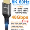71whpTI06hL._SL1500_.jpg Ubluker 10K 8K 4K HDMI Cable 48Gbps 15 FT, Certified Ultra High Speed HDMI® Cable 4K 240Hz 144Hz 120Hz 8K60Hz 0.01ms HDR10+ eARC HDCP2.3 Netflix Roku TV PC Monitor Projector PS5 Xbox