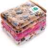 71xDsxhvmdL._AC_SL1500_.jpg Luciphia 1 Pack 3 Blankets Super Soft Fluffy Premium Fleece Pet Blanket Flannel Throw for Dog Puppy Cat Paw Brown/Pink/White Small(23x16 inch)