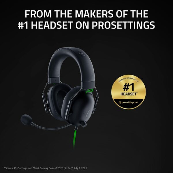 Razer BlackShark V2 X Gaming Headset: 7.1 Surround Sound - 50mm Drivers - Memory Foam Cushion - For PC, PS4, PS5, Switch - 3.5mm Audio Jack - Black