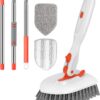 71y-4jFTt0L._AC_SL1500_.jpg SetSail Tile Tub Scrubber Brush 3-in-1 Shower Scrubber with 52-inch Adjustable Long Handle Shower Cleaner Brush and 3 Detachable Replacement Brush Heads for Cleaning Bathroom Kitchen Walls Tub Tile