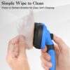 71y5UhTXEYL._SL1500_.jpg Swihauk Self Cleaning Slicker Brush - Skin Friendly Deshedding Grooming Tool for Dogs & Cats, Suitable for Shedding & Haired Pets, with Pet Supplies Accessories, Blue