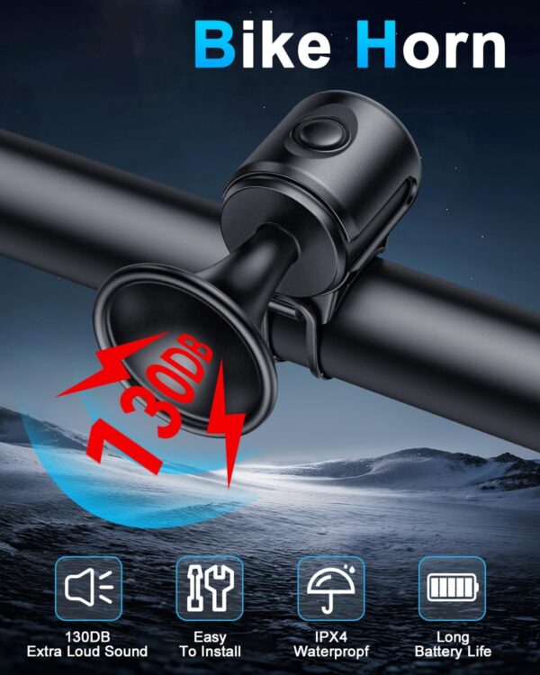 71yUsR3YFRL._AC_SL1500_.jpg Electric Bike Horn 130db Loud Bicycle Horn,Bike Bell for 22.2-32mm Handlebars Bike Horn for Adults with 3V Battery,Easy Installation Bicycle Bells for Adults Kids Mountain Bike/Scooter/Ebike