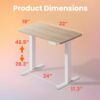 HUANUO 32" Small Electric Standing Desk Adjustable Height, 4 Memory Height Settings, Sit Stand Up Desk for Home Office & Computer Workstation, LightWalnut