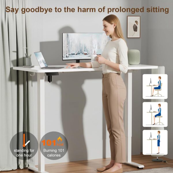 71zeEAZsv7L._AC_SL1500_.jpg Veken 55 Inch Large Electric Standing Desk,Sit to Stand Up, Heights Adjustable, Work Home Office Computer Table for Study, Walking Pad, Writing, and Games, Wooden Desktop Desks, White