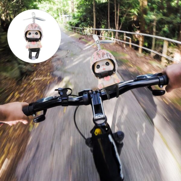 71zjYN6RsGL._AC_SL1280_.jpg Cat Bike Bell Accessories, Resin Handlebars with Propeller Helmet, Mount Cat Figurine for Girls Boy, Bicycle Motorcycle Car Decoration Dashboard Ornament