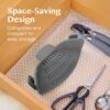 819a7eU2yL._AC_SL1500_.jpg Kitchen Gizmo Snap N' Strain - Silicone Pasta Strainer Clip-On for Pots and Pans - Heat Resistant Colander for Vegetables and Noodles - Kitchen Gadgets for Cooking - Space-Saving Design - Gray