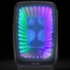 Frigidaire Gaming Light Up Mini Beverage Refrigerator, 6 can, 4 liters, Cooler with large see through door and LED lights Perfect for Gaming Experience, Home, Office, or Cars.12V Charger (Stealth)