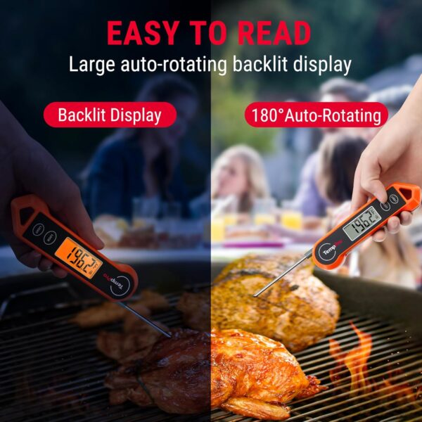 81-GQOyBP9L._AC_SL1500_.jpg ThermoPro Digital Instant Read Meat Thermometer for Grilling Waterproof Kitchen Cooking Food Thermometer with Ambidextrous Backlit for BBQ Grill Smoker Oil Fry Candy Thermometer