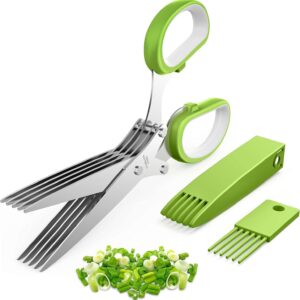 81-N0JsOEPL._AC_SL1500_.jpg 2026 Upgraded Herb Scissors, Effortless Herb Shears Cutter Tool with Sharp Stainless Steel Blades for Fresh Herbs, Must-Have Kitchen & Cooking Gadget, Green