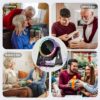 Wireless Induction Speaker, 5-in-1 Bluetooth 5.3 Phone Stand with 360° Rotation & RGB Ambient Light - Cool Tech Gadgets Gifts for Men Women Dad Mom - Compatible iPhone/Android/iPad/Samsung (Black)