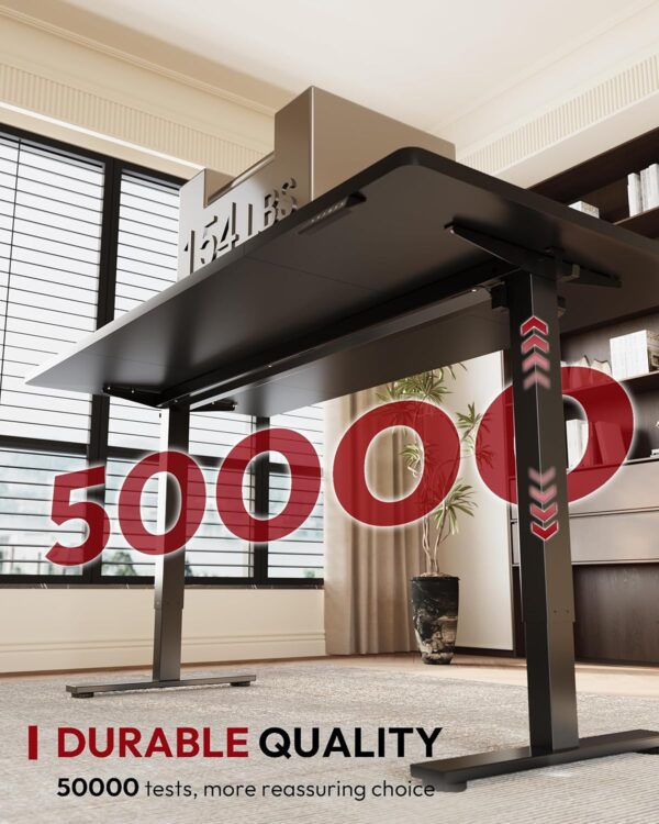 8115U8yT0xL._AC_SL1500_.jpg SANODESK Electric Standing Desk 71 x 32 Inches, Height Adjustable Sit Stand with Large Splice Board Desktop for Home Office, Computer Workstations,Memory Ergonomic Computer Desk, Black Frame/Black Top