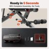 YOLEO Adjustable Weight Bench for Home Gym, ASTM-Certified 827LBS, 98% Pre-Assembled, Foldable Gym Bench with 84 Positions Incline Decline Flat, Wider Seat