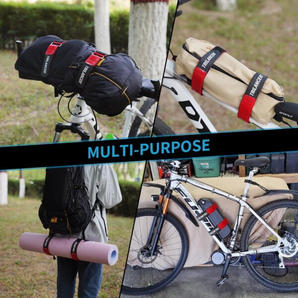 811WsdWjraL._AC_SL1500_.jpg Trilancer Bike Rack Straps with Extra-Wide Silicone Anti-Slip Coating, 2-Pack Adjustable Bike Wheel Stabilizer Strap with Hook and Loop for Car and Wall Mount, Transportation and Storage (26''x1.5'')