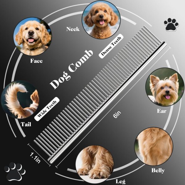 811aQhmzloL._AC_SL1500_.jpg Professional 4 in 1 Dog & Cat Grooming Scissors Kit with Safety Round Tips,Sharp & Durable,Dog Shears for Grooming - Includes Straight, Curved, Thinning Scissors and Comb - Premium Pet Supplies