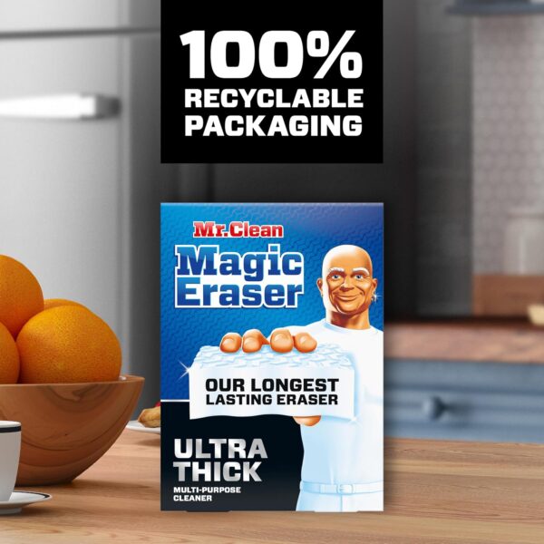 811sVUm0clL._AC_SL1500_.jpg Mr. Clean Magic Eraser Sponge, All Purpose Cleaner, Long Lasting Cleaning Scrubber, Wall Cleaner, Sneaker Cleaner, Oven Cleaner, Kitchen, Bathroom, Shower Cleaning Supplies, Ultra Thick, 5ct