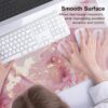 8120jgc34HL._AC_SL1500_.jpg QIYI Large Mouse Pad, Cute Pink Desk Mat for Desktop, Women Girls PU Leather Desk Pad Waterproof Gaming Mousepad, Rose Gold Marble Computer Protector Writing Pad for School Office Home 31.5" x 15.7"