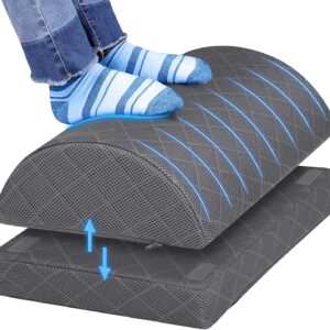 812S5LcnAJL._AC_SL1500_.jpg CushZone Foot Rest,Desk & Gaming Accessories,Foot Rest for Under Desk at Work,Comfortable Footrest with 2 Adjustable Heights & Removable Cover, Office Desk Accessories(Gray)