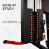 Fitvids Home Gym Equipment, Multifunctional Full Body Workout Weight Machine Station with Weight Stack, All in One Exercise Equipment with Pulley System & Seated Rowing for Home Gym Strength Training