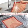 813MOPVkQvL._AC_SL1500_.jpg Non-slip Silicone Pastry Mat Extra Large with Measurements 28''By 20'' for Silicone Baking Mat, Counter, Dough Rolling, Oven Liner,Fondant/Pie Crust By Folksy Super Kitchen Red
