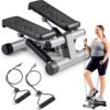 81482N18BTL._AC_SL1500_.jpg Sunny Health & Fitness Mini Steppers for Exercise at Home, Stair Step Workout Machine with Resistance Bands, Full Body Cardio Equipment, Optional Free SunnyFit App Connection Smart Stepper