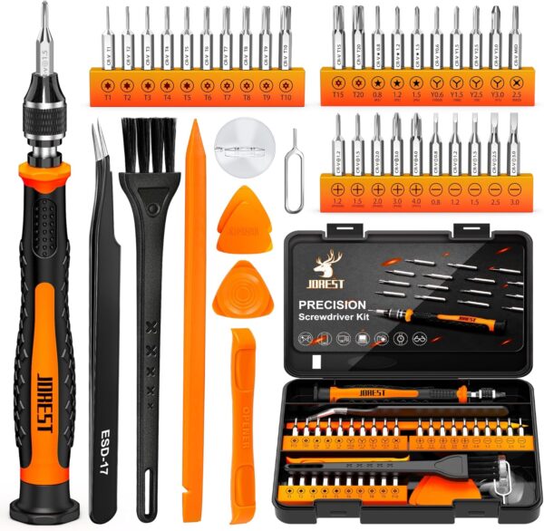 814IKUiOWQL._AC_SL1500_.jpg JOREST 40Pcs Small Precision Screwdriver Set with Torx Triwing Phillips, Mini Repair Tool Kit for Macbook, Computer, Laptop, PC, iPhone, PS5, Xbox, Switch, Glasses, Watch, Ring Doorbell, Electronics