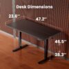 ErGear Height Adjustable Electric Standing Desk, 48 x 24 Inches Sit Stand up Desk, Memory Computer Home Office Desk, Black