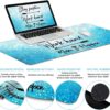 LIMKRIAN Desk Mat Pad, XXL Large Gaming Mouse Pad with Wrist Rest Wrist Support, Ergonomic Mouse Pad, Keyboard Wrist Rest, Coaster, Home Office Desk Accessories Decor Supplies, Stay Positive