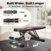 YOLEO Adjustable Weight Bench for Home Gym, ASTM-Certified 827LBS, 98% Pre-Assembled, Foldable Gym Bench with 84 Positions Incline Decline Flat, Wider Seat