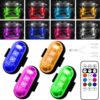 Wireless LED Lights for Car, Wireless Rock Lights with 8 Colors 10 Modes,Led Strobe Warning Light, Motorcycles, Boats, Camping, Bikes, Drones，Design in USA (4pcs Black)