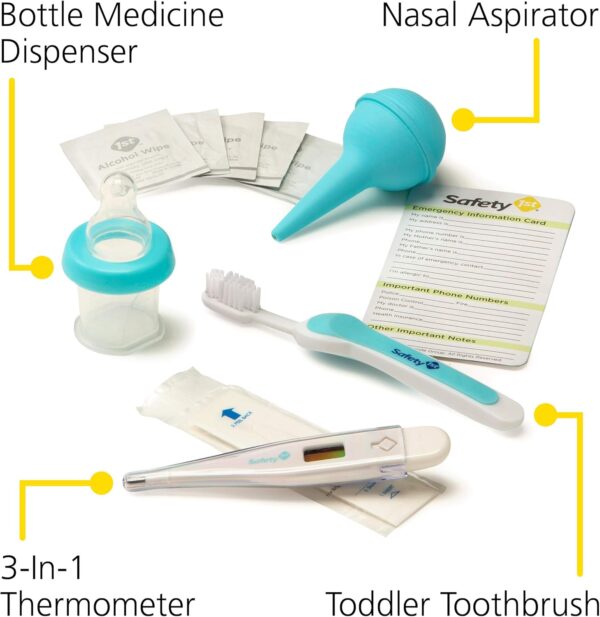 8171kyqOEL._AC_SL1500_.jpg Safety 1st Deluxe Baby Healthcare and Grooming Kit, Arctic Blue, Newborn Baby Essentials, One Size, 25 Pieces