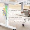 817nQ2mlayL._AC_SL1500_.jpg Veken 55 Inch Large Electric Standing Desk,Sit to Stand Up, Heights Adjustable, Work Home Office Computer Table for Study, Walking Pad, Writing, and Games, Wooden Desktop Desks, White