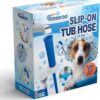 817qIG2ZX8L._AC_SL1500_.jpg Rinseroo Slip-On Bathtub Faucet Sprayer Attachment. Ultra-Flex Dog Shower Hose Adapter Portable Hose Attachment with Sprayer Pet Showerhead Attach Tub Spout 5 Foot Hose. No Install for Speedy Washing