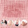 817syJ7Y7OL._SL1500_.jpg Looxii Muslin Burp Cloths Baby Girl 6 Pack - 20" x 10" - Ultra Soft & Absorbent, 6-Layer 100% Cotton for Spit Up & Drool- Gentle Baby Burping Cloth, Newborn Essentials Shower Gift Girl, Gradient Pink