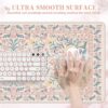 818doPq4UnL._AC_SL1500_.jpg iCasso Pink Floral Desk Mat, Desk Pad, XXL Large Mouse Pad, Anti-Slip Big Mousepad with Stitched Edges, Computer Mouse Pads for Desktop Decor, Cute Office Desk Accessories for Women(Pink)