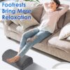 CushZone Foot Rest,Desk & Gaming Accessories,Foot Rest for Under Desk at Work,Comfortable Footrest with 2 Adjustable Heights & Removable Cover, Office Desk Accessories（Gray）