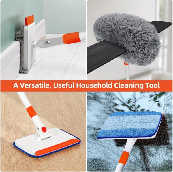 819MLNKPHOL._AC_SL1500_.jpg Baseboard Cleaner Tool with Handle, Extendable Long Handle Baseboard Cleaning Duster with Reusable Pads for Floorboard, Ceiling Fan Blade Cleaner Duster (Gray)