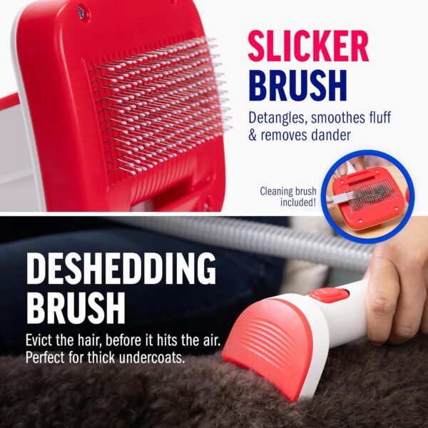 ChomChom Roller Dog Vacuum for Shedding Grooming – Dog Grooming Kit with Dog Brush Vacuum Attachment, Pet Hair Clipper with Guards, Large-Capacity Bin