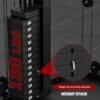 SunHome Multifunction Home Gym Equipment Workout Station, Smith Machine with 138LB Weight Stack, Leg Press, LAT Station for Full Body Training