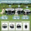 81AkFzIpT9L._AC_SL1500_.jpg Siedihit Dog Cat Playpen, Puppy Pet Playpen Indoor for Small Dog Crate Tent Cage Outdoor, Portable Pop Up Dogs Enclosure Kennel with Carrying Case for Dogs/Cats/Rabbits(Grey, Small