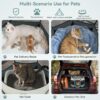 81AvTlPwBL._AC_SL1500_.jpg Siedihit Dog Cat Playpen, Puppy Pet Playpen Indoor for Small Dog Crate Tent Cage Outdoor, Portable Pop Up Dogs Enclosure Kennel with Carrying Case for Dogs/Cats/Rabbits(Grey, Small